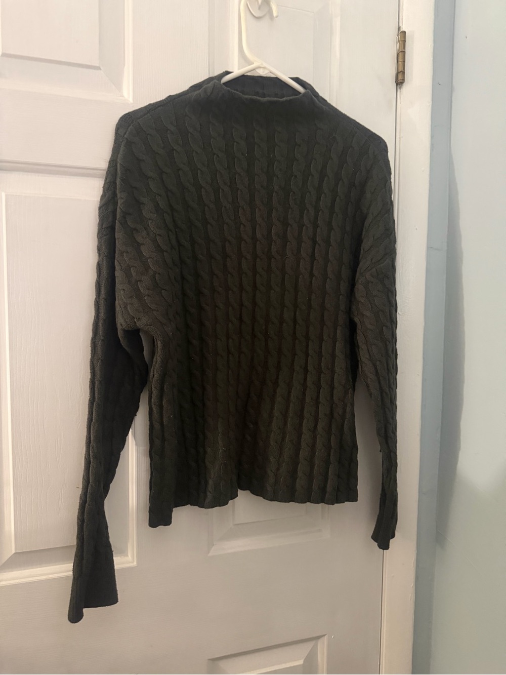 Philosophy Republic Clothing Women’s L Black Cable Knit Mock Neck Sweater